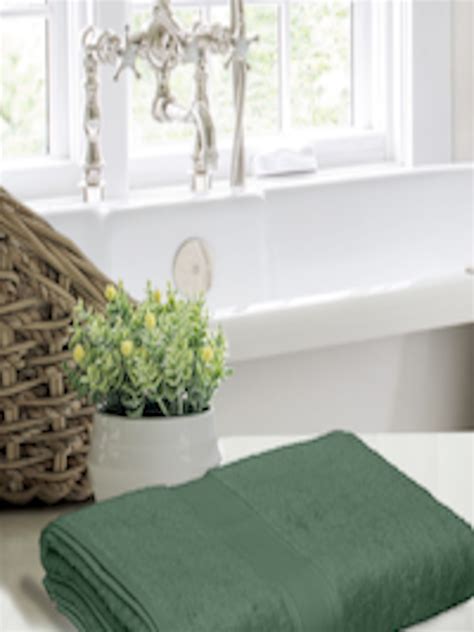 Buy Bombay Dyeing Green Solid 550 Gsm Cotton Bath Towels Bath Towels