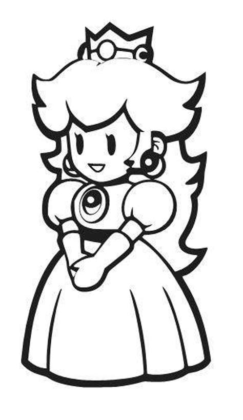 Princess Peach Mario Coloring Pages Learning How To Read