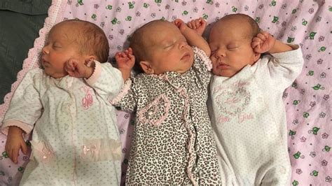When the girls were born, there were two placentas; Identical Triplets Born Premature Reunite With Hospital ...