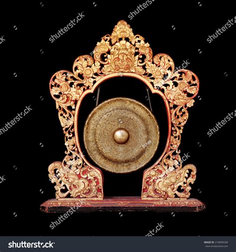 Vintage Musical Instrument Traditional Balinese Gong Stock Photo
