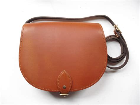 Leather Saddle Bag In Vintage Tan Handmade In Uk Brown Etsy Leather