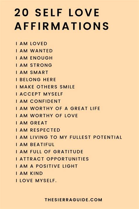 20 Self Love Affirmations In 2020 Positive Self Affirmations Self Love Affirmations Positive