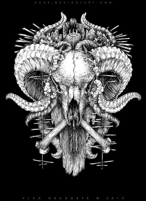 Ram Skull Spiderman Art Sketch Skull Illustration Dark Art