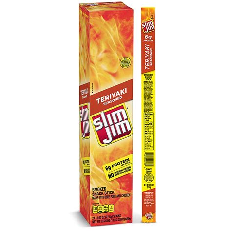 Slim Jim Teriyaki Smoked Snack Stick 275g The American Candy Store