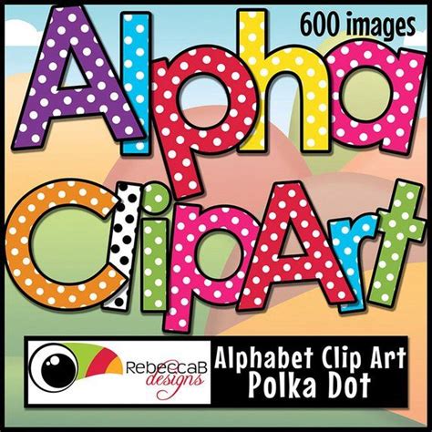Alphabet Clip Art Polka Dots Polka Dot Letters Digital Etsy In 2021