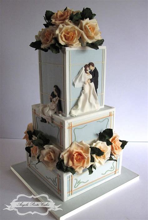 Art Nouveau Wedding Cake Decorated Cake By Angela Penta Cakesdecor