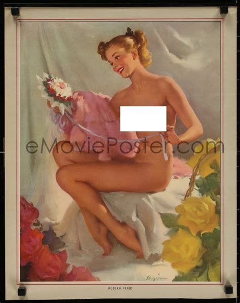 EMoviePoster Com 3g008 GIL ELVGREN Calendar 1950s Sexy Nude Pinup Art