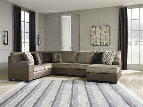 Ashley Abalone Modern Designer Sectional Sofa (3 PC)