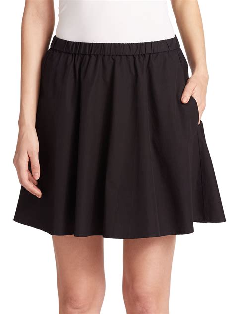 Eileen Fisher Flared Mini Skirt In Black Lyst