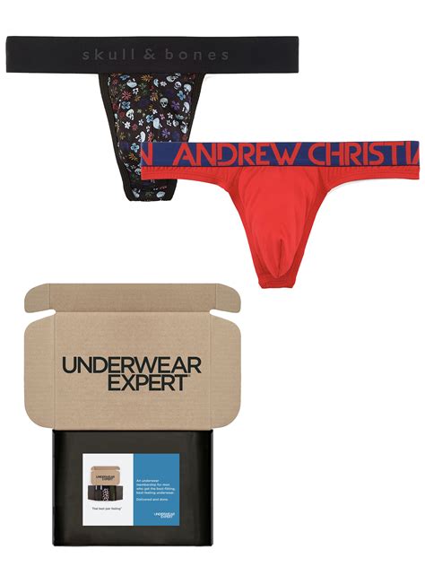 Underwear Expert Mens Thongs Curated Mystery Box 2 Pairs