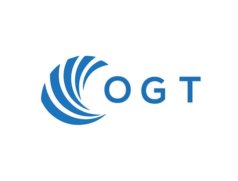 Ogt Letter Logo Design On White Background Ogt Creative Circle Letter