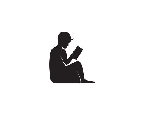 Reading Book Logo And Symbols Silhouette Illustration Black 585704