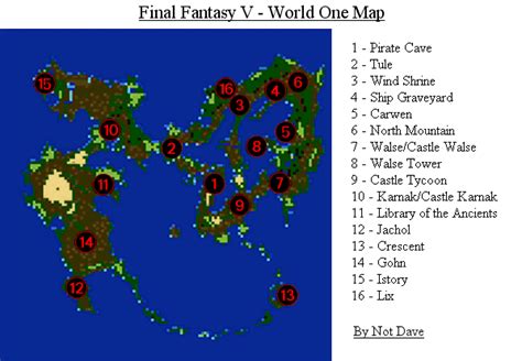 Final Fantasy V World One Map Map For Ios Iphoneipad By Not Dave