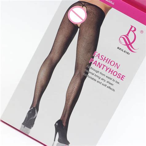 Women Sexy Black Fishnet Tights Stretch Pantyhose Crotchless Tights