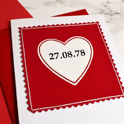 Personalised Ruby Wedding Anniversary Card By Jenny Arnott Cards