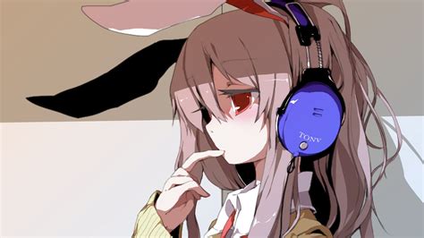 Headphones Close Up Video Games Touhou School