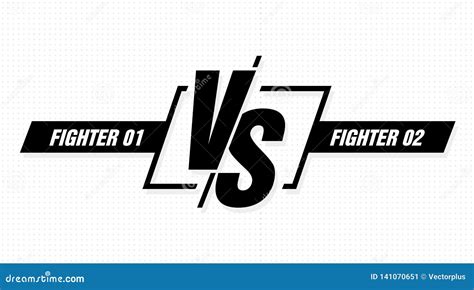 Versus Screen Vs Battle Headline Conflict Duel Between Teams