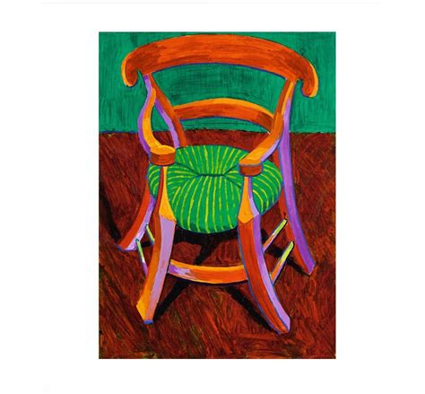 David Hockneygauguins Chaircanvas Painting Etsy