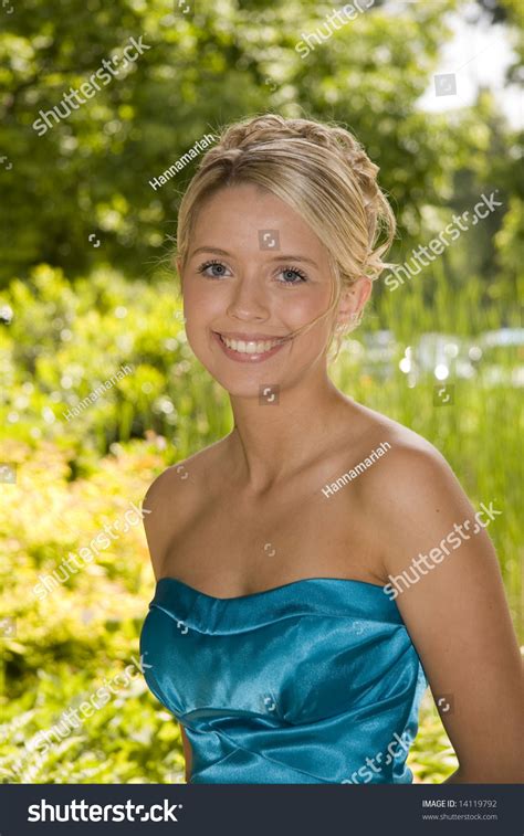 Beautiful Teenage Girl In Formal Wear Stock Photo