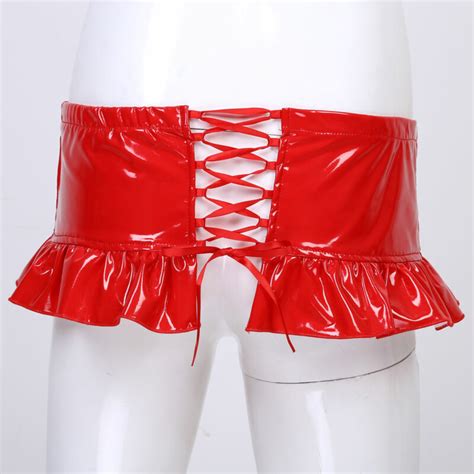 Sexy Womens Leather Lace Up Booty Shorts Rave Club Party Dance Shorts Pants Us Ebay
