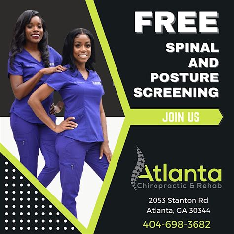 Free Spinal Screening And Posture Check Atlanta Chiropractic And Rehab October 28 2022
