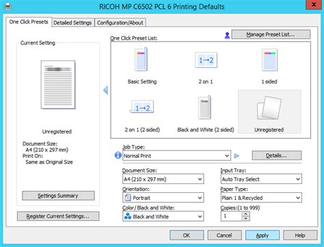 Setting Default Printer Settings Windows Inception Printers And