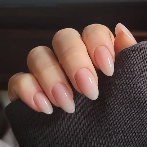 Almond Ombre Baby Boomer Nails 💅 With Hard Gel Rredditlaqueristas