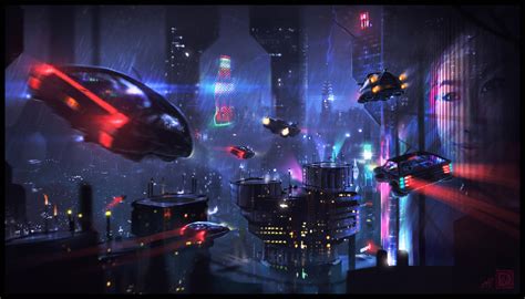 Download Explore A Post Apocalyptic La Skyline In Blade Runner 2049