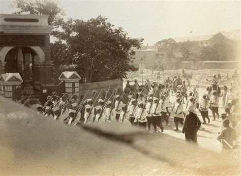 Allied Soldiers Marching Tientsin Historical Photographs Of China