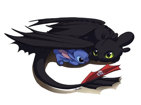 For one thing, the movies they star in are directed by the same guys, chris sanders and. Toothless and Stitch by Kuvari ... | Toothless and stitch ...