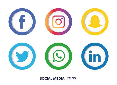 Set Social Media Vector Design Images Social Media Icons Set Social
