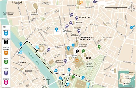 Map Of Tourist Sites In Seville Best Tourist Places In The World