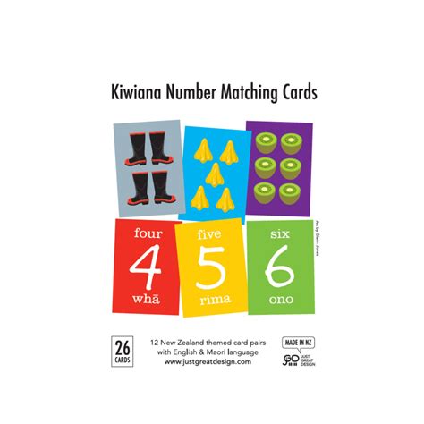 Kiwiana Number Matching Cards Munchcupboard