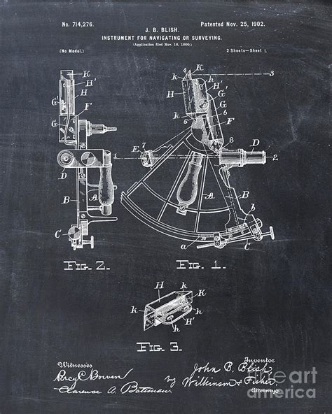 sailing sextant patent print digital art by visual design fine art america