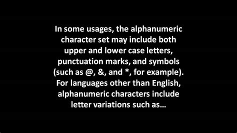 Maybe you would like to learn more about one of these? What is Alphanumeric - YouTube