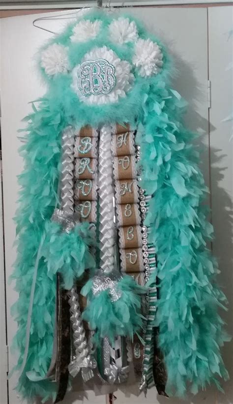 Aqua And Burlap Paw Print Homecoming Mum We Ship Nationwide