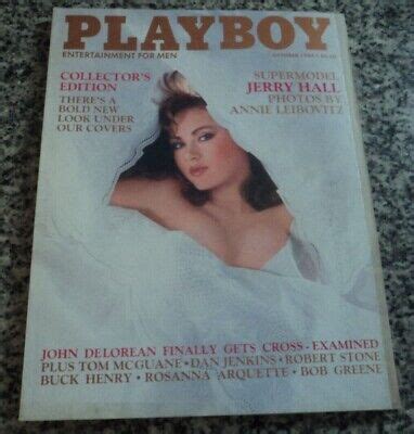 Playboy Magazine October Jerry Hall Playmate Cynthia Brimhall