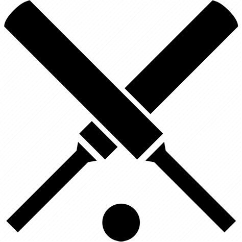 Bat Cricket Logo Stick Icon Download On Iconfinder