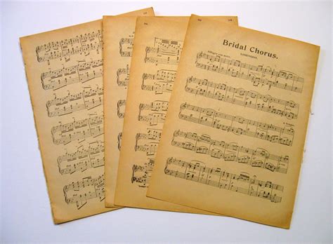 Vintage Music Sheets Vintage Paper 15 Sheets Distressed Etsy Canada