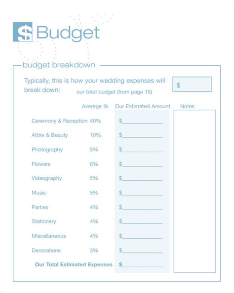 Adjust your budget and create new categories as needed. FREE 8+ Wedding Budget Samples in Google Docs | Google ...
