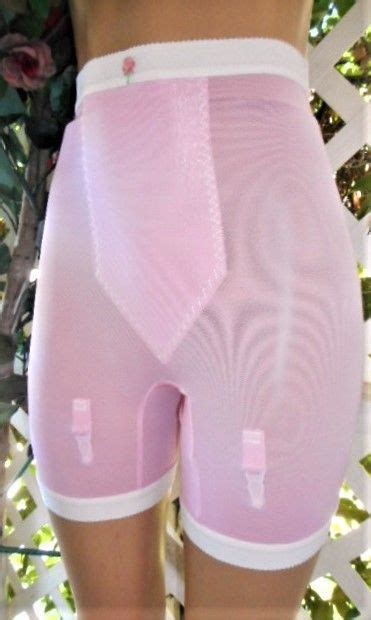 vintage 60 s pink trimline 4 garter dupont lycra spandex 17 panty