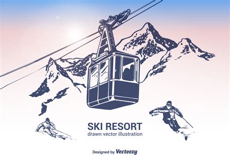 free ski resort vector illustration 117108 vector art at vecteezy