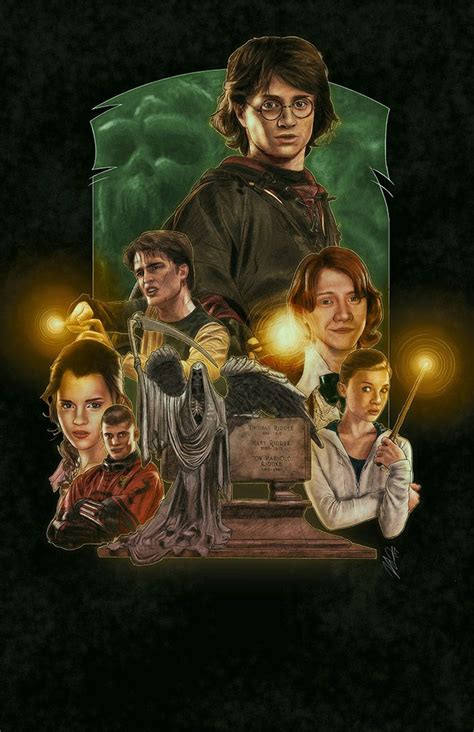 Harry Potter And The Goblet Of Fire Poster Illustration Harry Potter