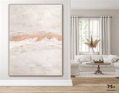 Beige Textured Painting Abstract Acrylic Painting Paintings On Etsy