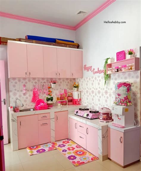 inspirasi dapur pink  cantik anti norak helloshabbycom