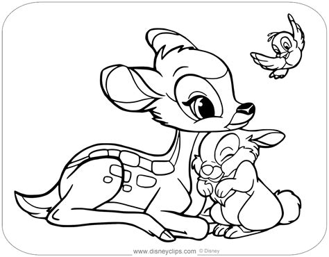 Bambi Coloring Pages Disney Coloring And Drawing