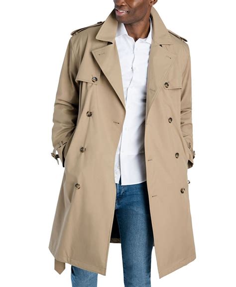 london fog men s classic fit double breasted trenchcoat macy s