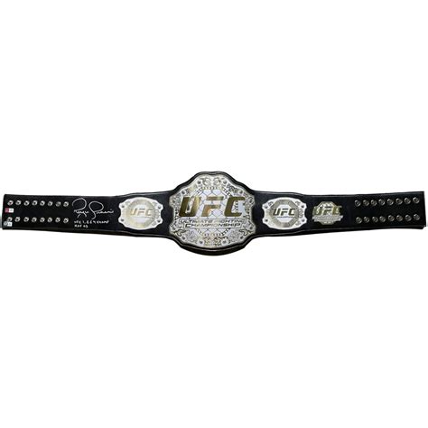 Royce Gracie Signed Full Size Ufc Championship Belt Inscribed Ufc 12