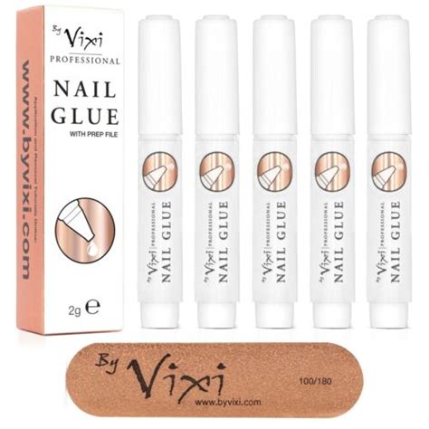 Vixi 2g Strong Nail Glue Clear Free File 💖pro Acrylic False Nails