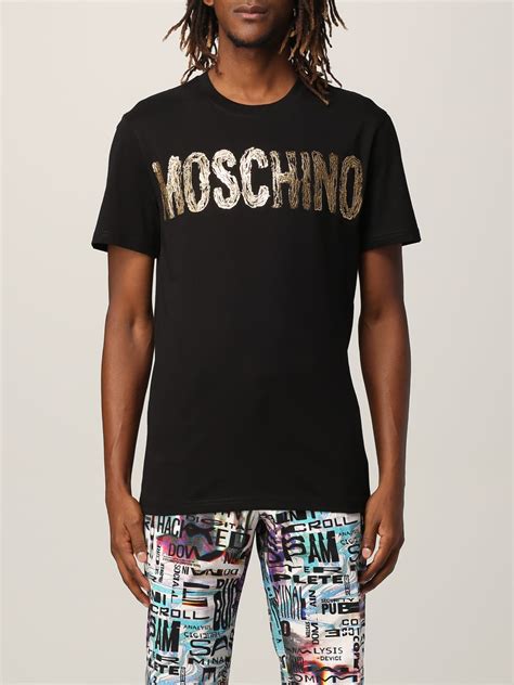 Moschino Couture Cotton T Shirt With Logo Black Moschino Couture T